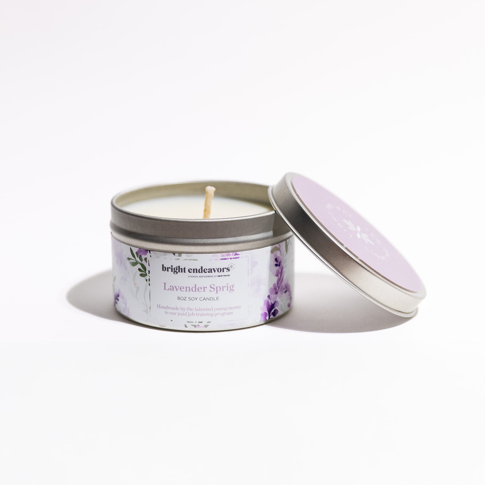 Lavender Sprig 8oz Soy Candle Tin