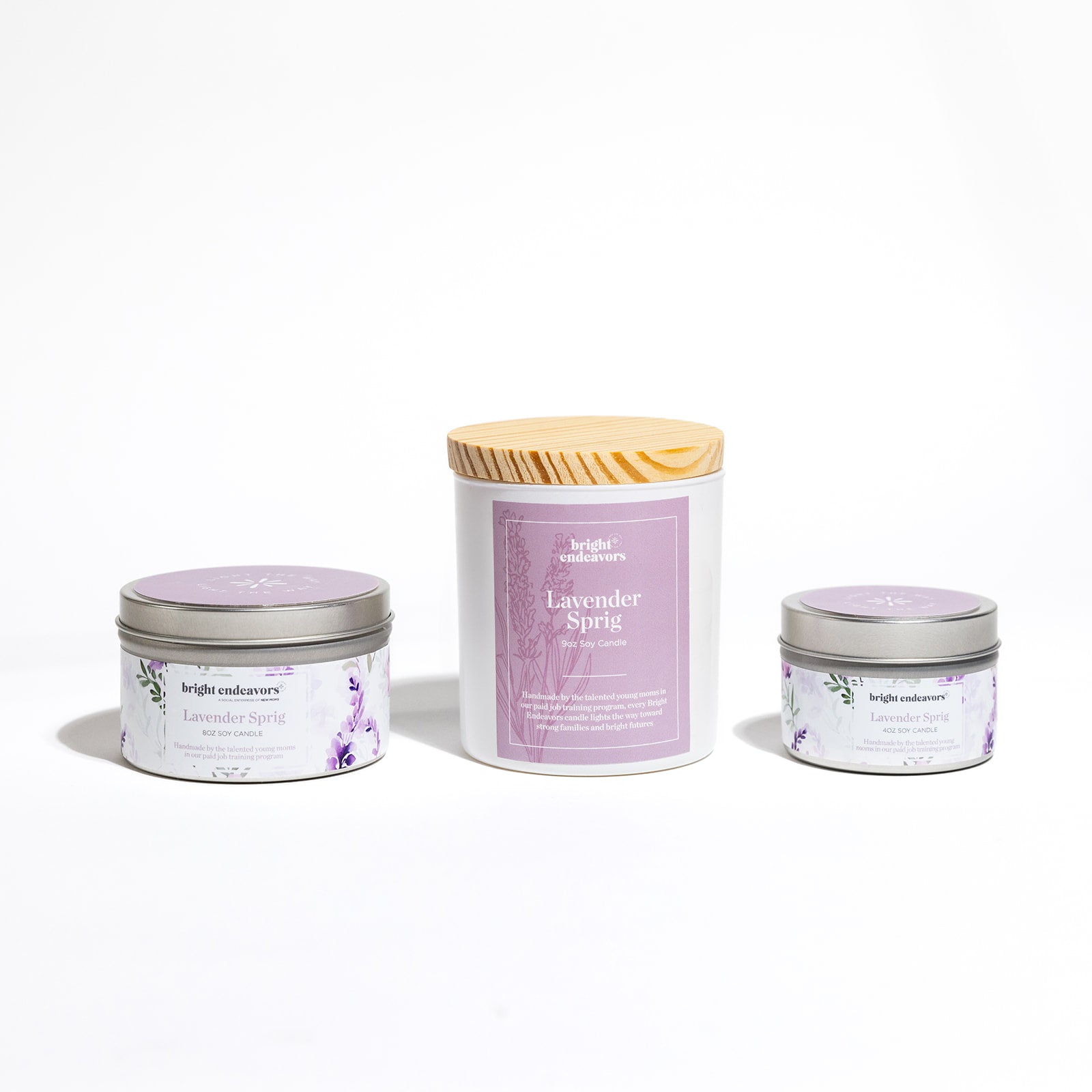 Lavender Sprig Candle Collection Bright Endeavors 